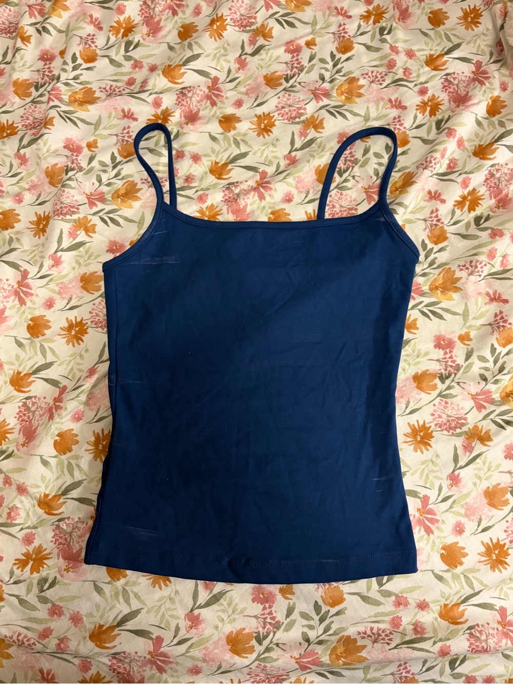 Garage Solid Navy Blue Spaghetti Strap Camisole
